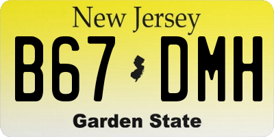 NJ license plate B67DMH