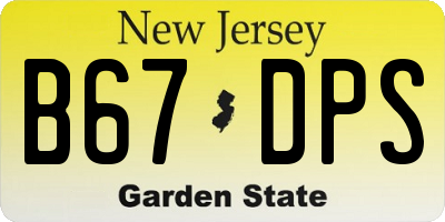 NJ license plate B67DPS