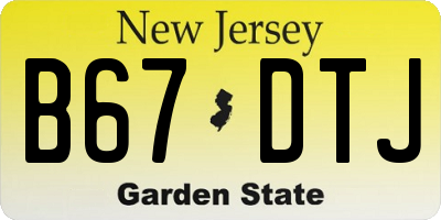 NJ license plate B67DTJ