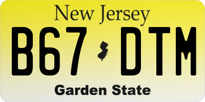 NJ license plate B67DTM