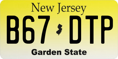 NJ license plate B67DTP