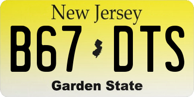 NJ license plate B67DTS