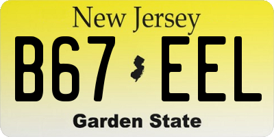 NJ license plate B67EEL