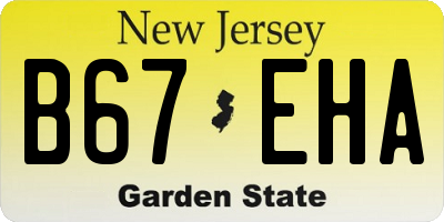 NJ license plate B67EHA