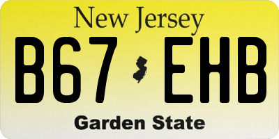 NJ license plate B67EHB