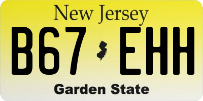 NJ license plate B67EHH