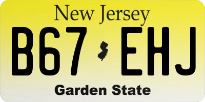 NJ license plate B67EHJ