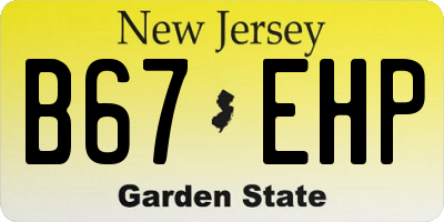 NJ license plate B67EHP