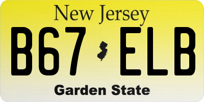 NJ license plate B67ELB
