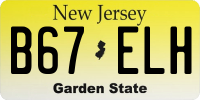 NJ license plate B67ELH