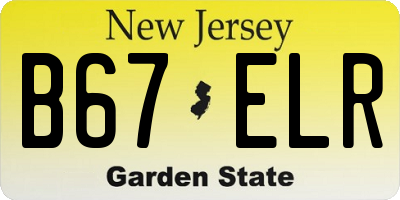 NJ license plate B67ELR