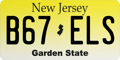 NJ license plate B67ELS