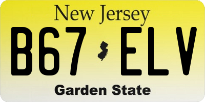 NJ license plate B67ELV