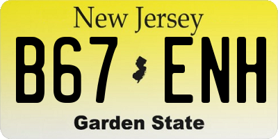 NJ license plate B67ENH