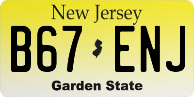 NJ license plate B67ENJ