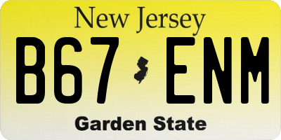 NJ license plate B67ENM
