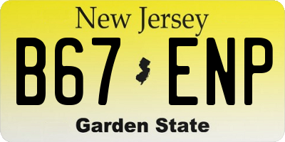 NJ license plate B67ENP