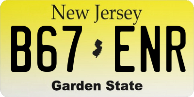 NJ license plate B67ENR