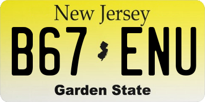 NJ license plate B67ENU