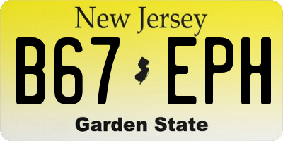 NJ license plate B67EPH