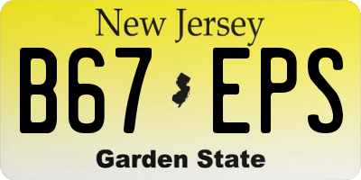 NJ license plate B67EPS