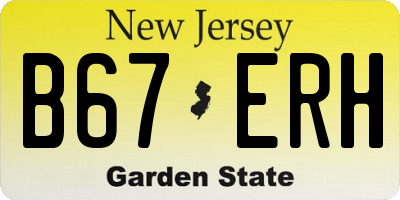 NJ license plate B67ERH