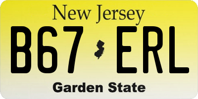 NJ license plate B67ERL