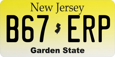 NJ license plate B67ERP