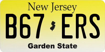 NJ license plate B67ERS