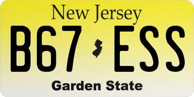 NJ license plate B67ESS