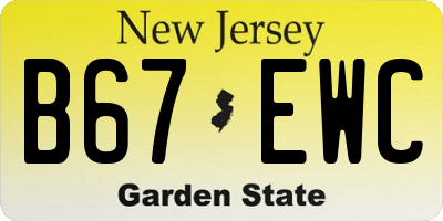 NJ license plate B67EWC
