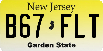 NJ license plate B67FLT