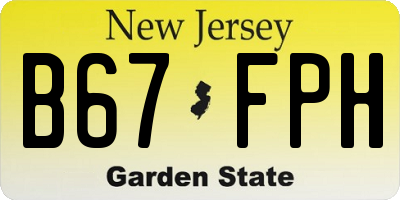 NJ license plate B67FPH