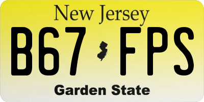 NJ license plate B67FPS