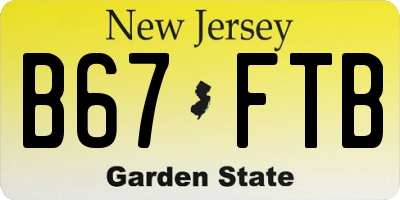 NJ license plate B67FTB