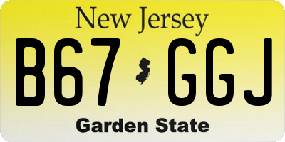 NJ license plate B67GGJ