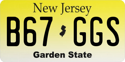 NJ license plate B67GGS