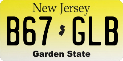 NJ license plate B67GLB