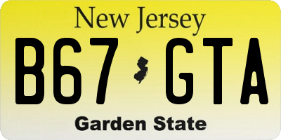 NJ license plate B67GTA