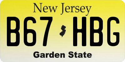 NJ license plate B67HBG