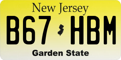 NJ license plate B67HBM