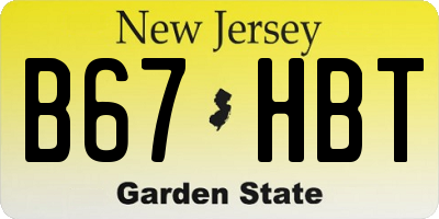 NJ license plate B67HBT
