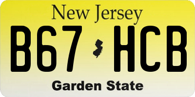 NJ license plate B67HCB
