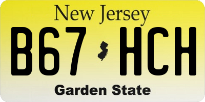NJ license plate B67HCH