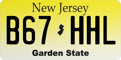 NJ license plate B67HHL