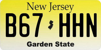 NJ license plate B67HHN
