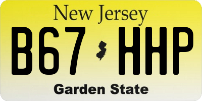 NJ license plate B67HHP