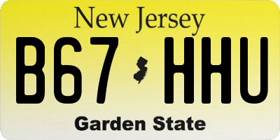 NJ license plate B67HHU