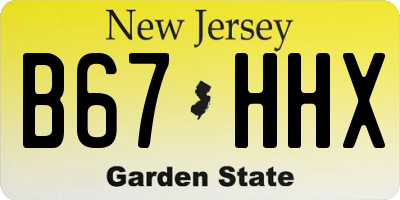 NJ license plate B67HHX