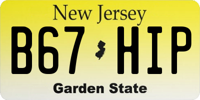NJ license plate B67HIP